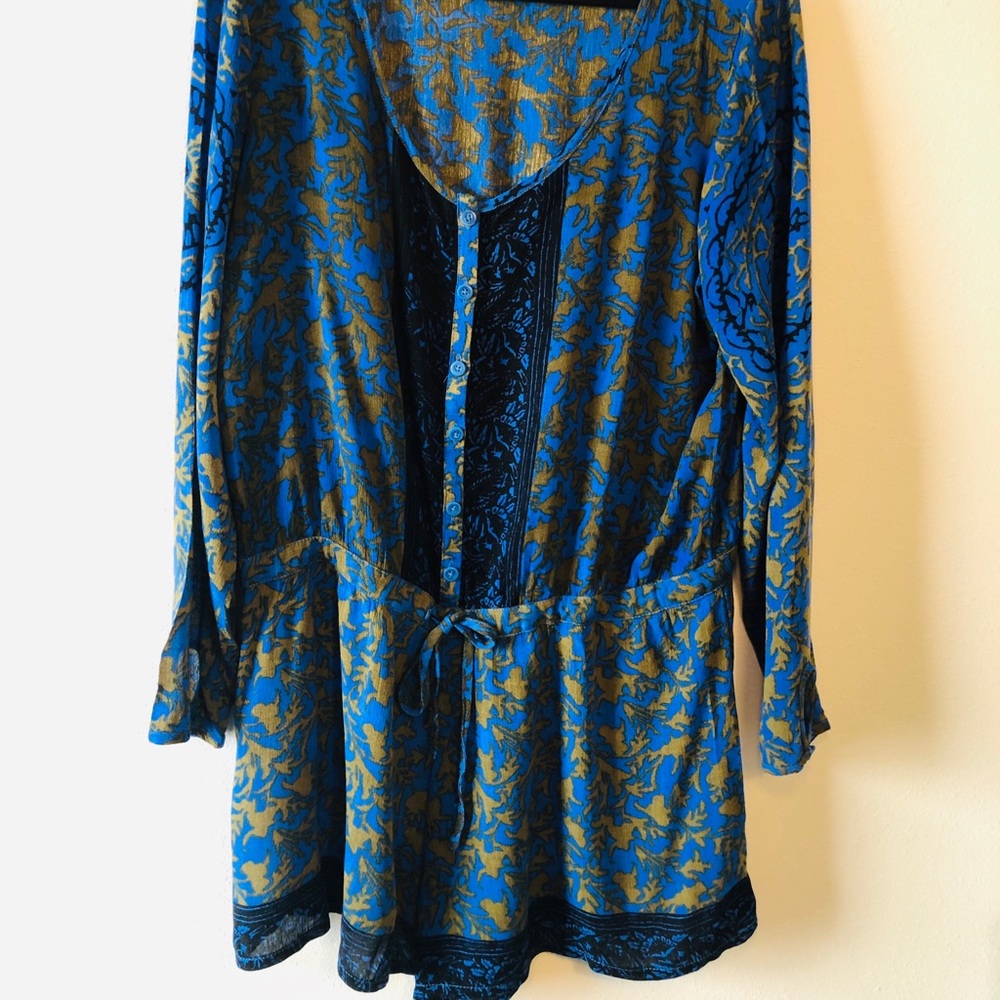 Free people long sleeve romper Sz S